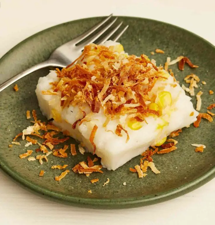 Maja Blanca - A creamy coconut pudding.