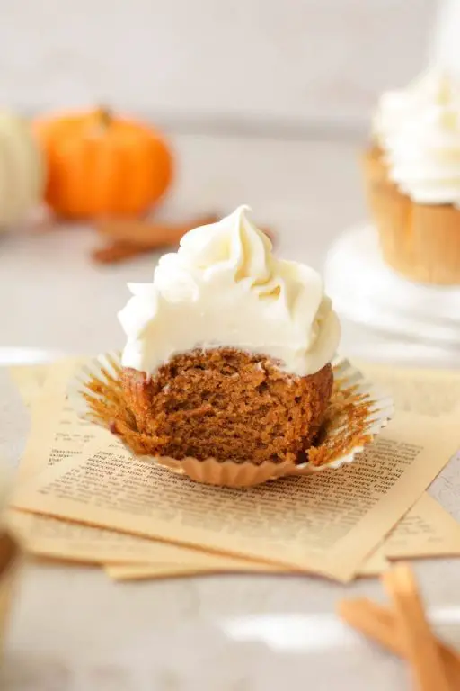 Maple Cream Filled Pumpkin Cupcakes