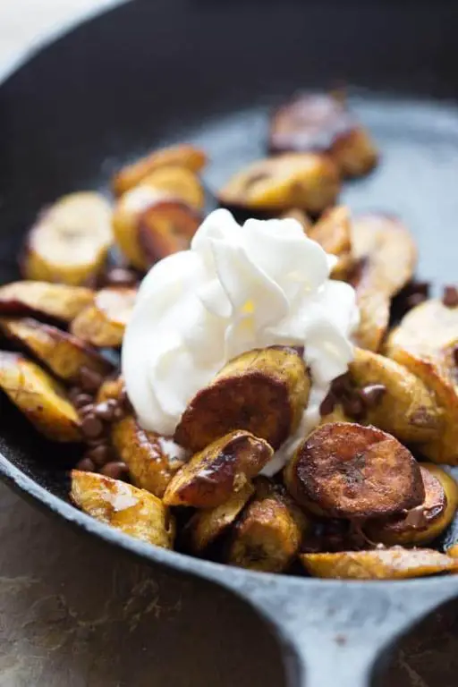 Maple Glazed Baked Plantains
