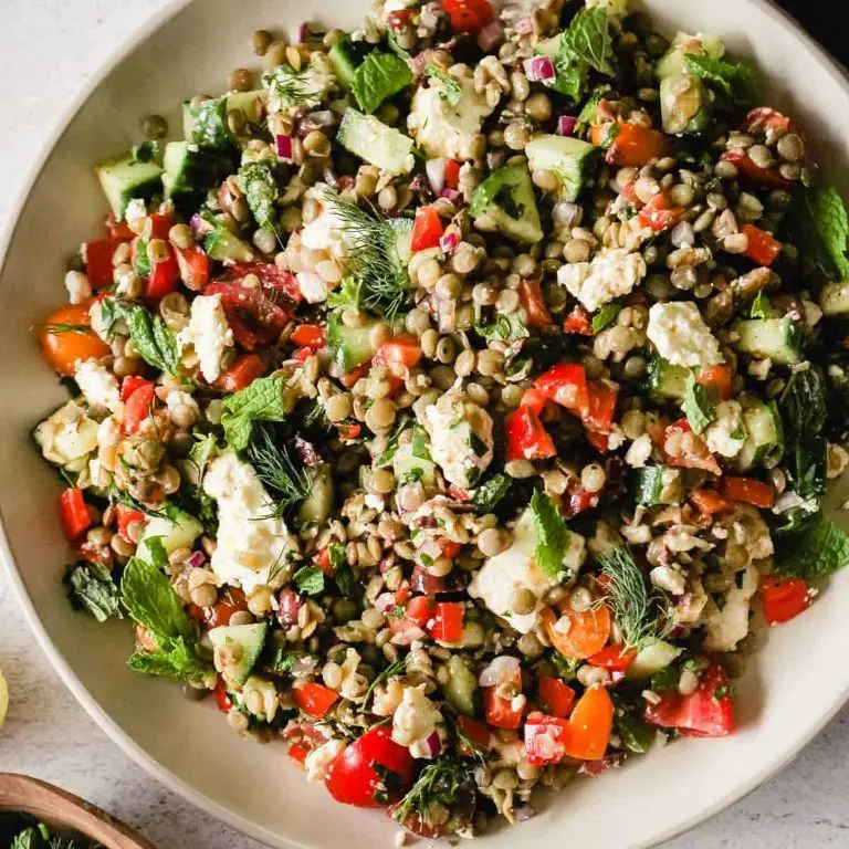 Mediterranean Lentil Salad with Mint