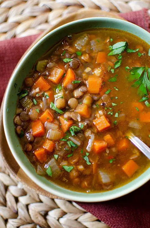 Mediterranean Lentil Soup with Fresh Herbs
