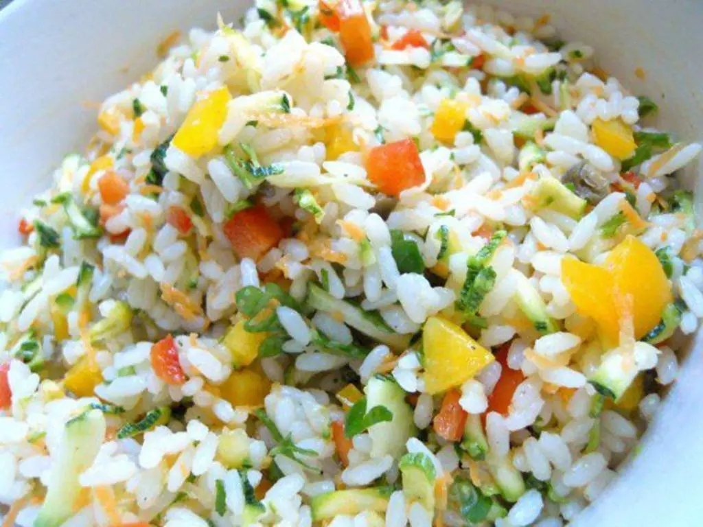 Mediterranean Vegetable Rice Salad