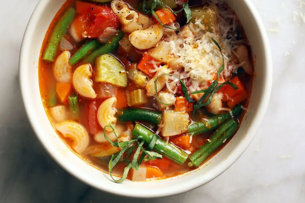 Minestrone Soup with Fresh Basil