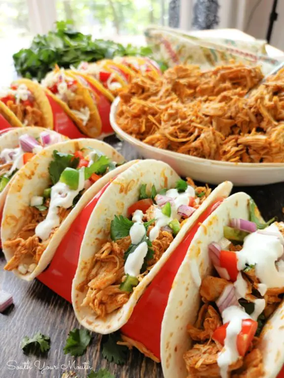 Mini Crock Pot Chicken Tacos