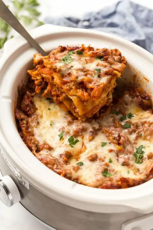 Mini Crock Pot Lasagna