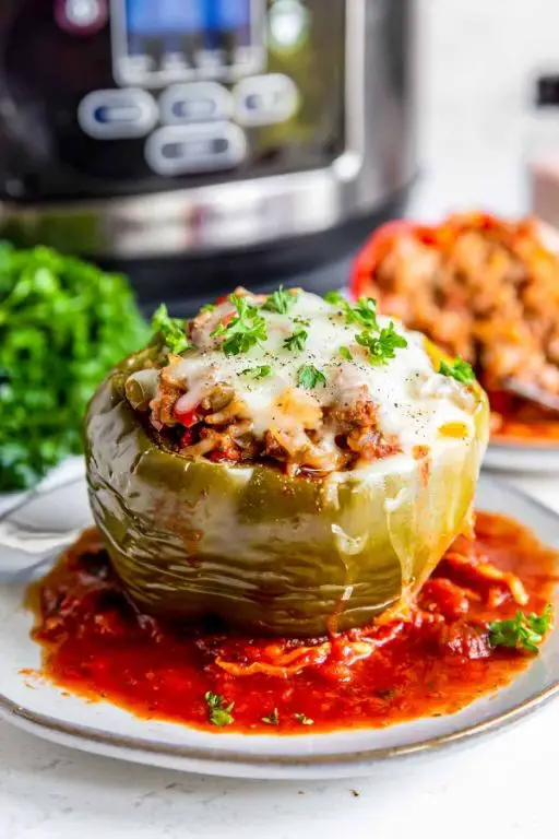 Mini Crock Pot Stuffed Peppers