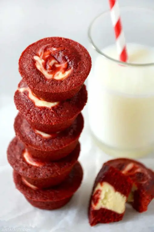 Mini Red Velvet Cheesecake Brownie Bites