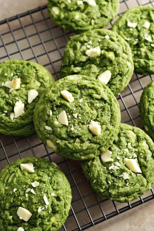 No-Bake Matcha White Chocolate Cookies
