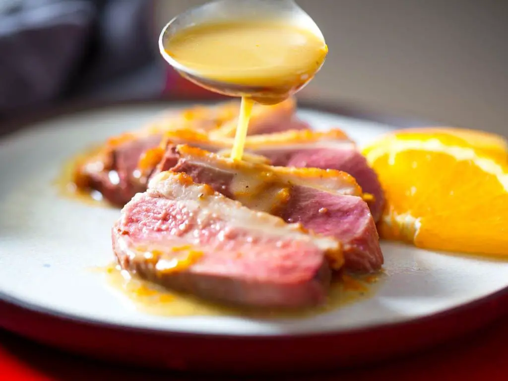 Pan-Fried Duck Breast with Orange Sauce