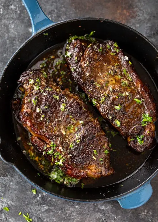 Pan-Fried Steak with Herb Butter