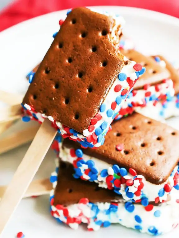 Patriotic Ice Cream Sandwiches