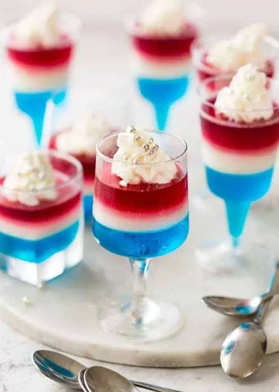 Patriotic Layered Jello Dessert