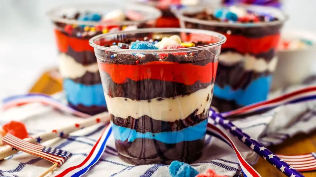 Patriotic Layered Pudding Cups