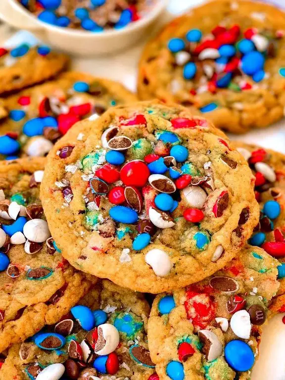 Patriotic M&M Cookies