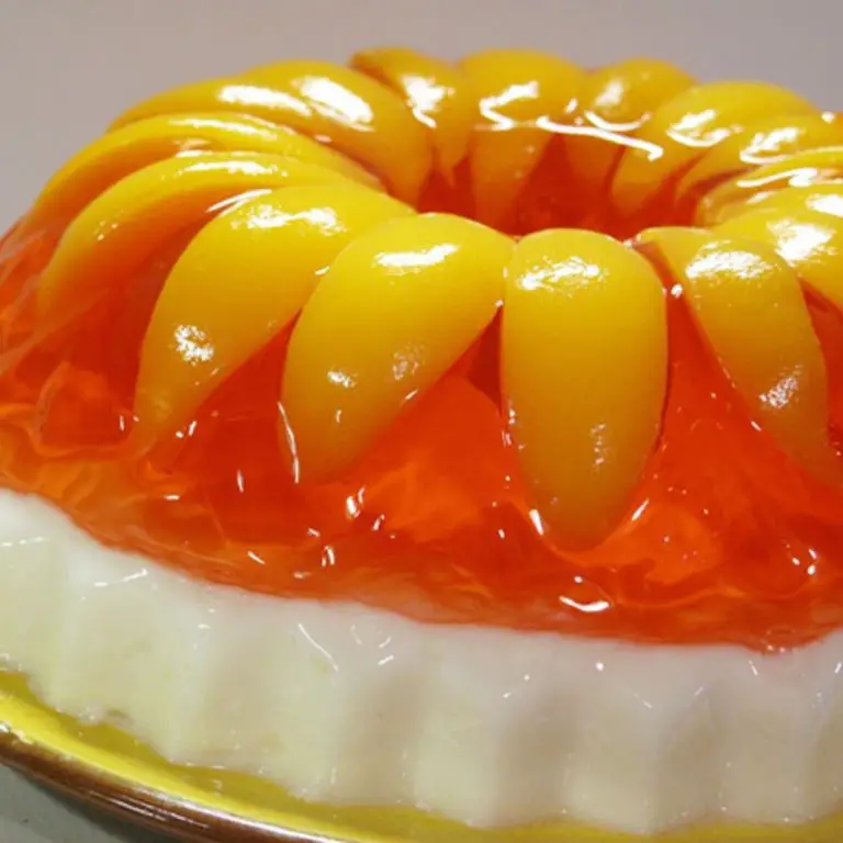 Peach and Whipped Cream Jello