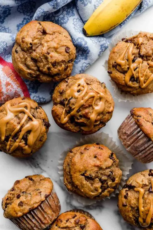 Peanut Butter Filled Banana Cupcakes