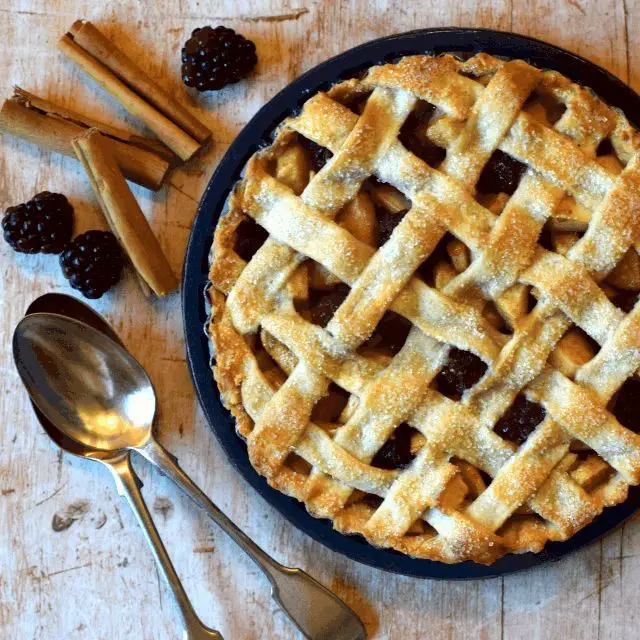 Pear and Blueberry Lattice Pie