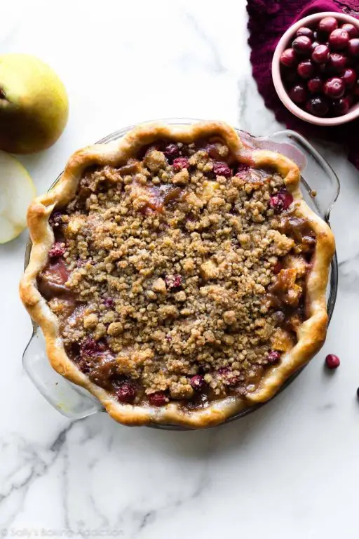 Pear and Cranberry Streusel Pie