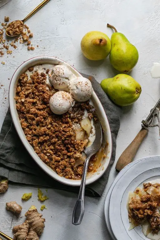 Pear and Ginger Oatmeal Crisp