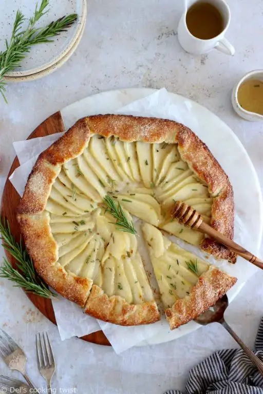 Pear and Rosemary Rustic Pie