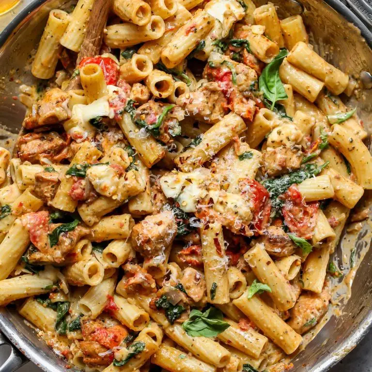 Pesto Chicken Barb Pasta Bake