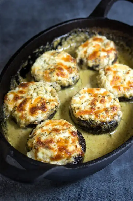 Pesto Stuffed Mushrooms