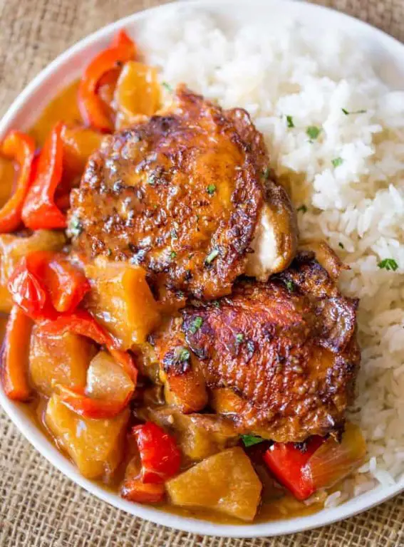 Pineapple Glazed Slow Cooker Chicken Breast
