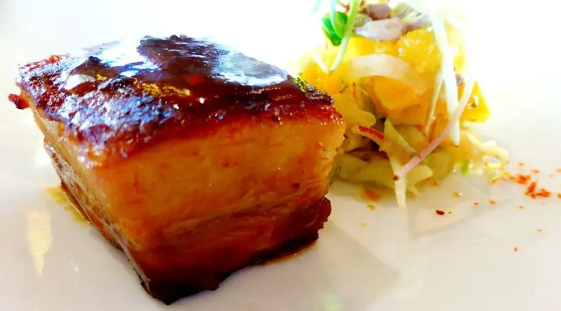 Pork Belly Cubes with Miso Glaze