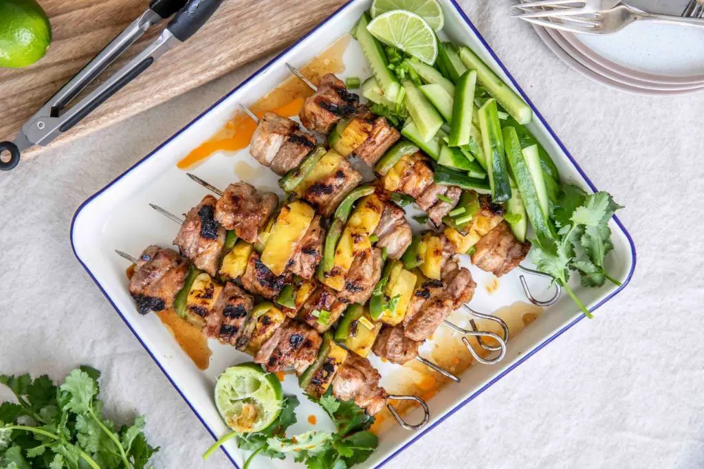 Pork Belly and Pineapple Skewers