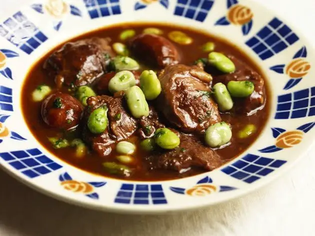 Pork Cheek Stew with Chorizo and Beans