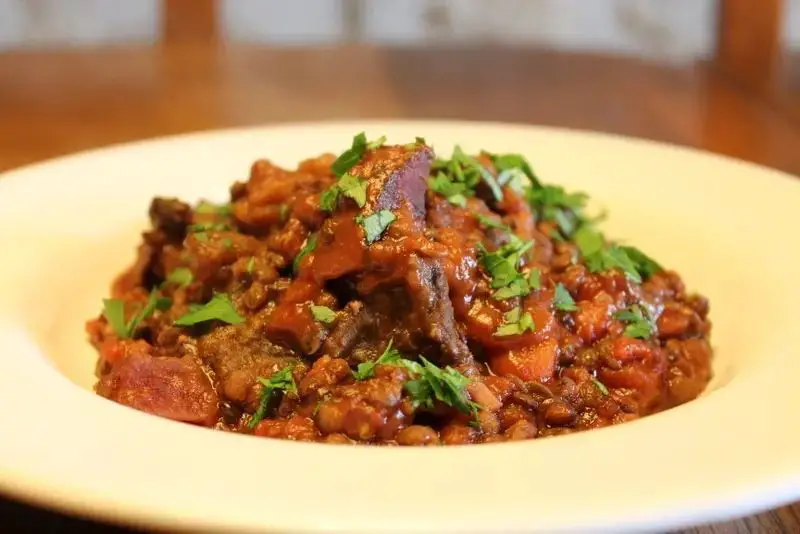 Pork Cheek and Lentil Casserole