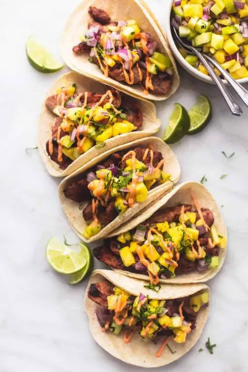 Pork Cushion Tacos with Pineapple Salsa