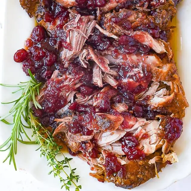 Pork Cushion with Cranberry Sauce