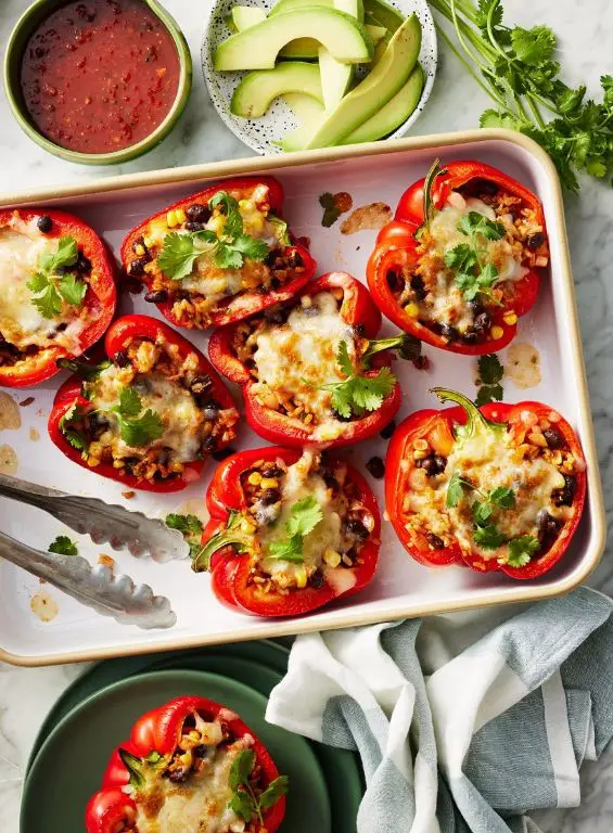 Potato and Broccoli Stuffed Peppers