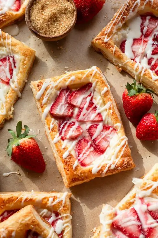 Puff Pastry Strawberry Cream Tart