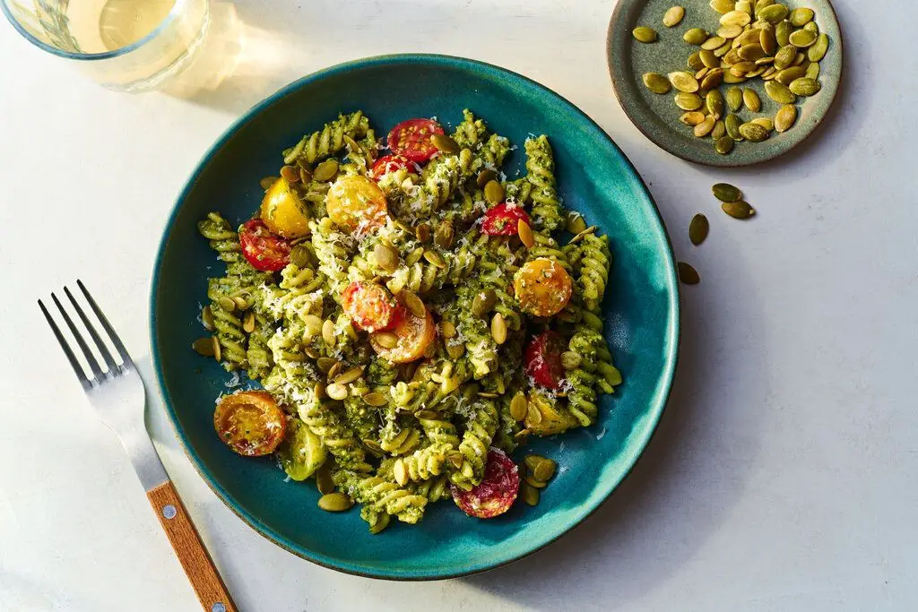 Pumpkin Seed Pesto Pasta