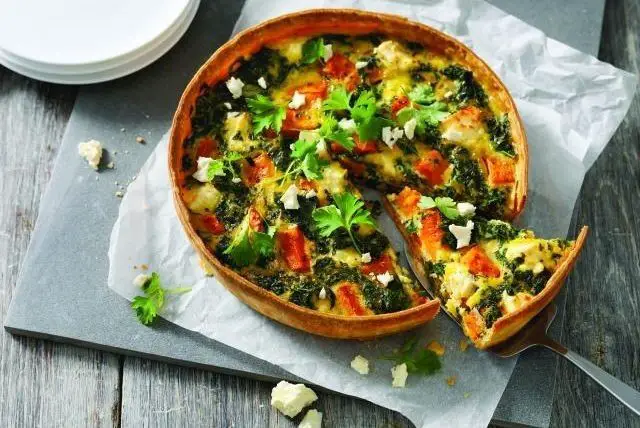 Pumpkin and Kale Quiche