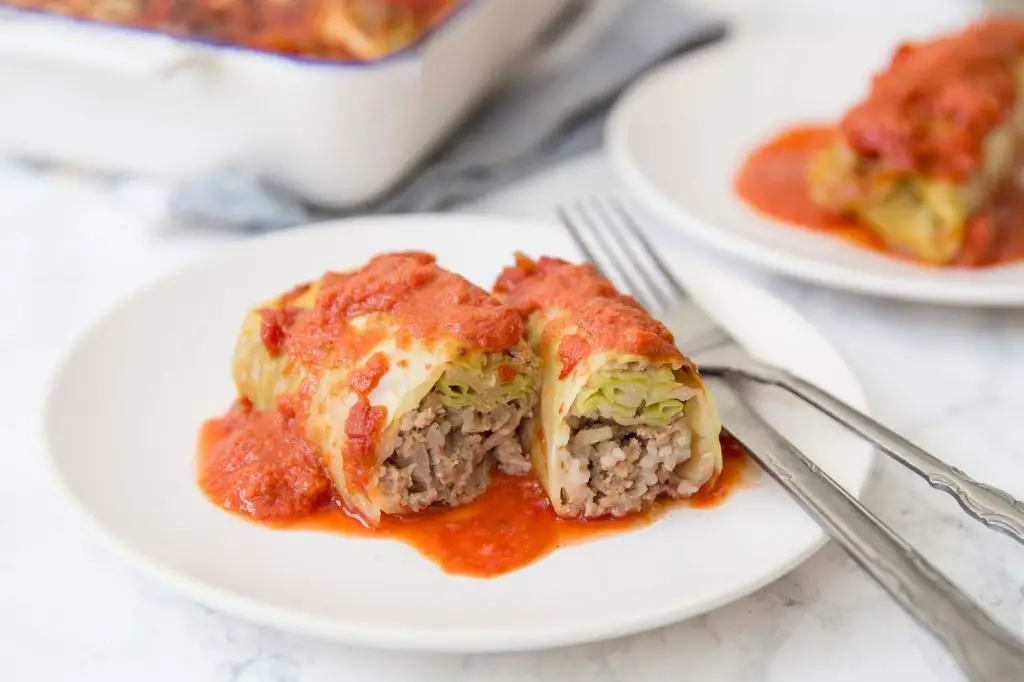 Quick Ground Beef and Rice Cabbage Rolls