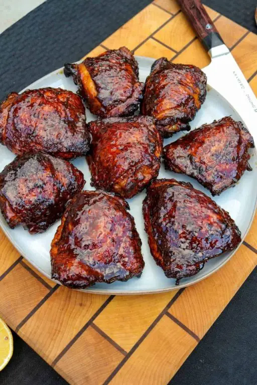 Quick Smoked BBQ Chicken Thighs