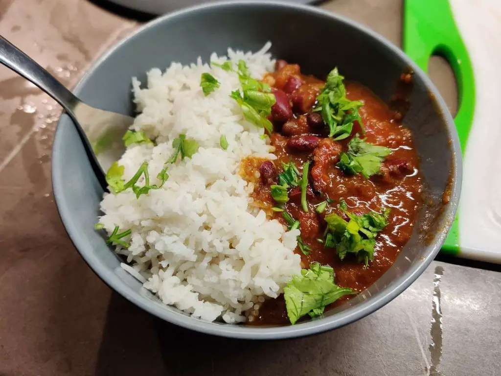 Rajma Curry with Steamed Rice