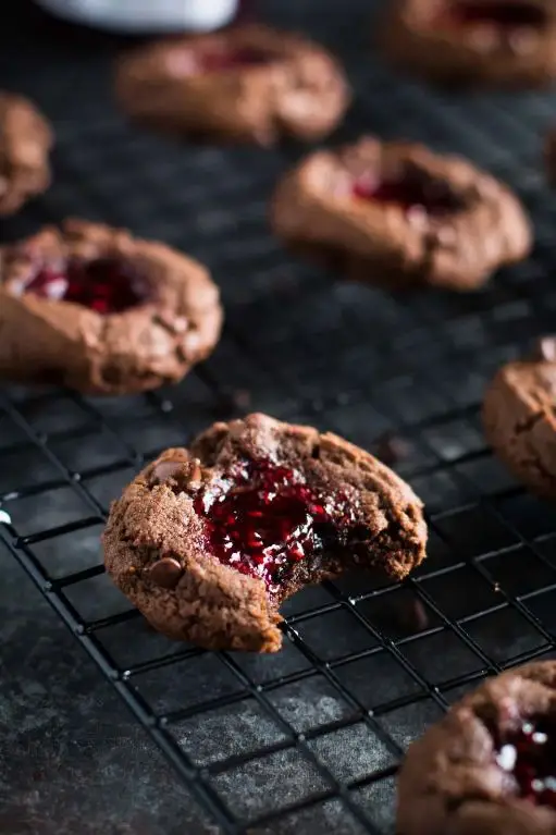 Raspberry Chocolate Thumbprints