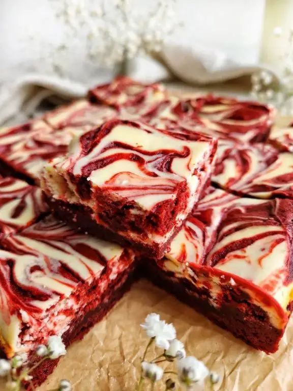 Red Velvet Cheesecake Brownies with Cream Cheese Frosting