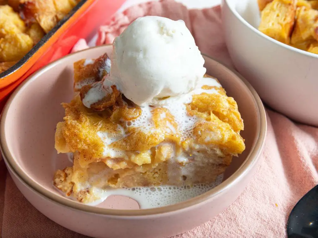 Rich Egg Yolk Bread Pudding