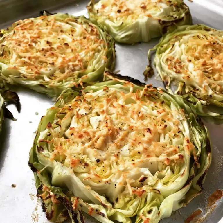 Roasted Cabbage Steaks with Parmesan