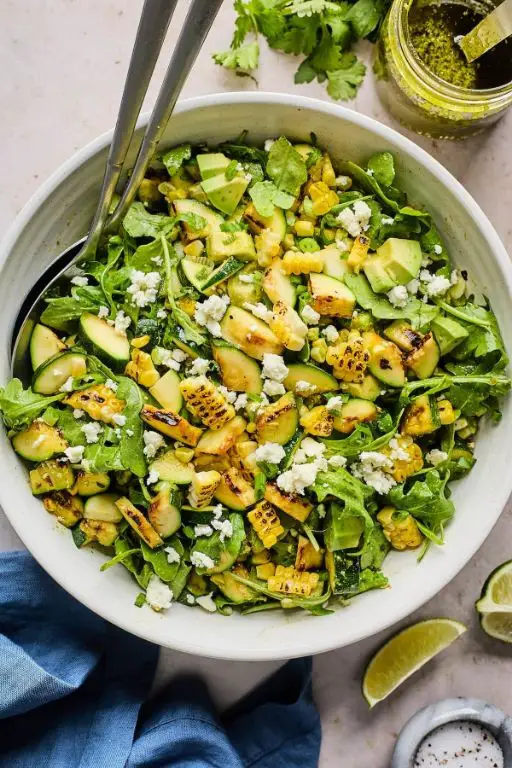 Roasted Zucchini and Corn Salad