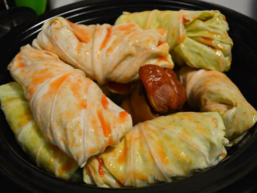 Sarma with Sauerkraut and Ground Meat