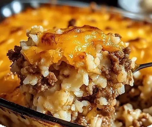 Satisfying Beef and Rice Casserole