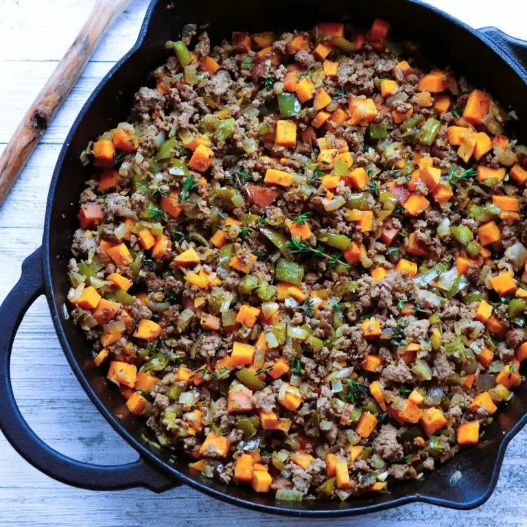Savory Beef and Sweet Potato Hash