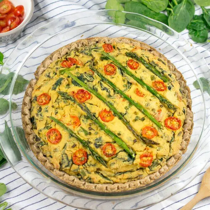 Savory Quiche with Chickpea Flour as the Binding Agent