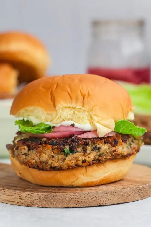Savory Veggie Burgers with Mashed Beans for Binding